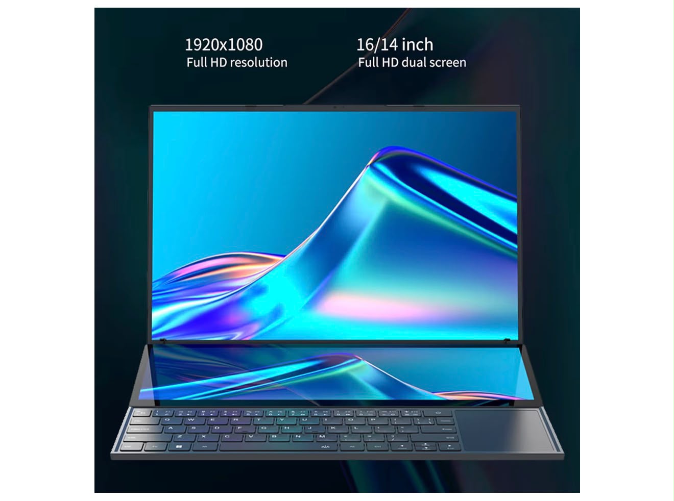 Vikye Portátil de pantalla dual Core i7-9750H