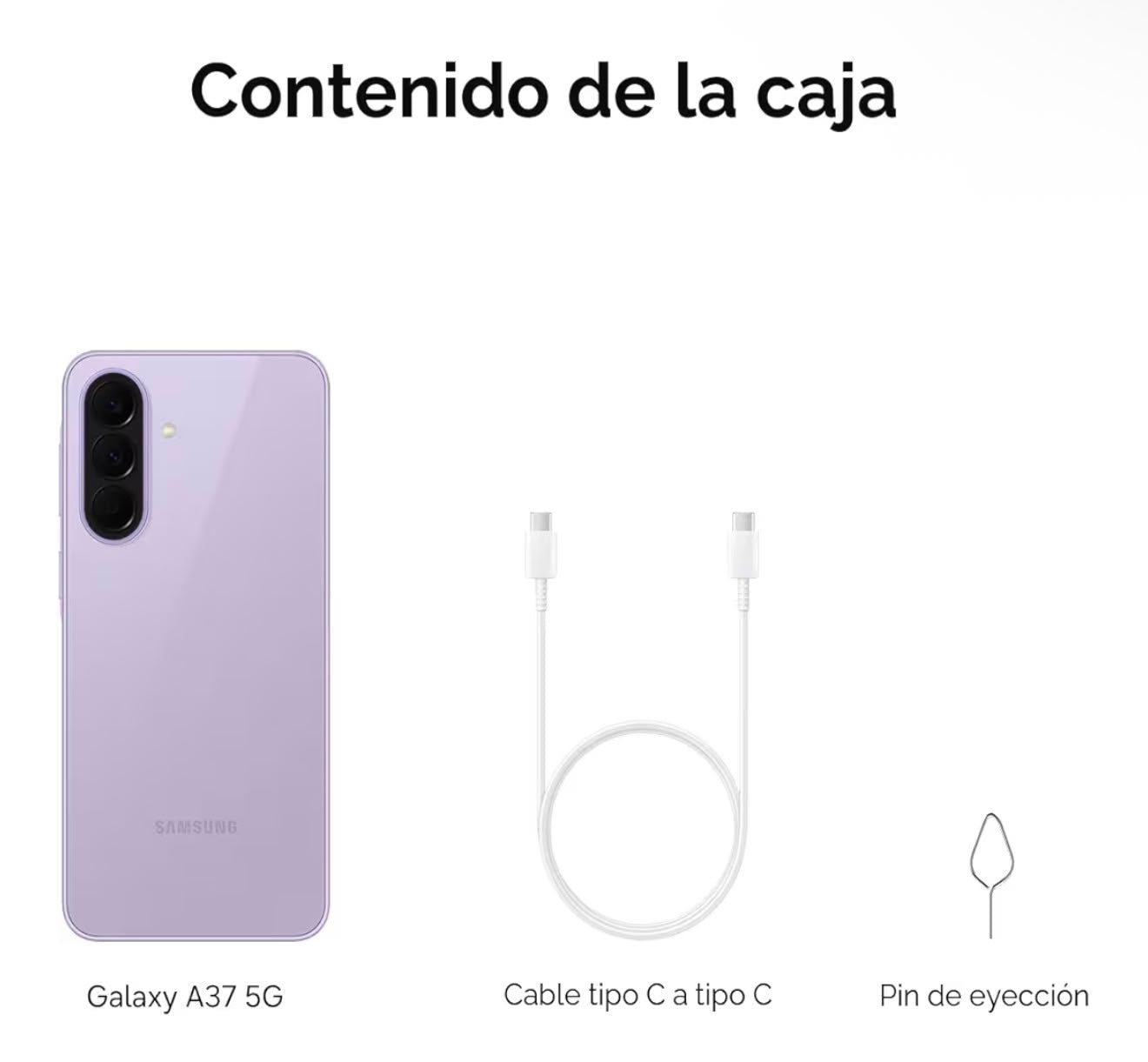 Samsung Galaxy A37 5G (2026), teléfono inteligente Android, Lavander