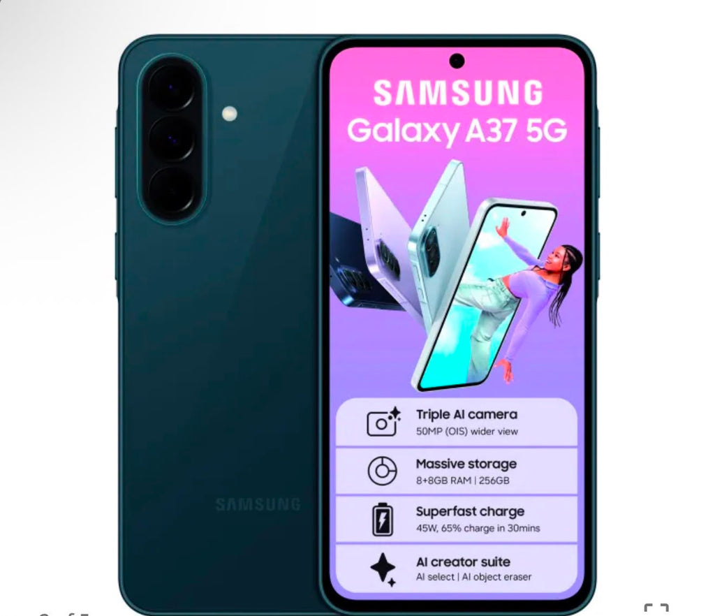 Samsung Galaxy A37 5G (2026), teléfono inteligente Android  color verde obscuro