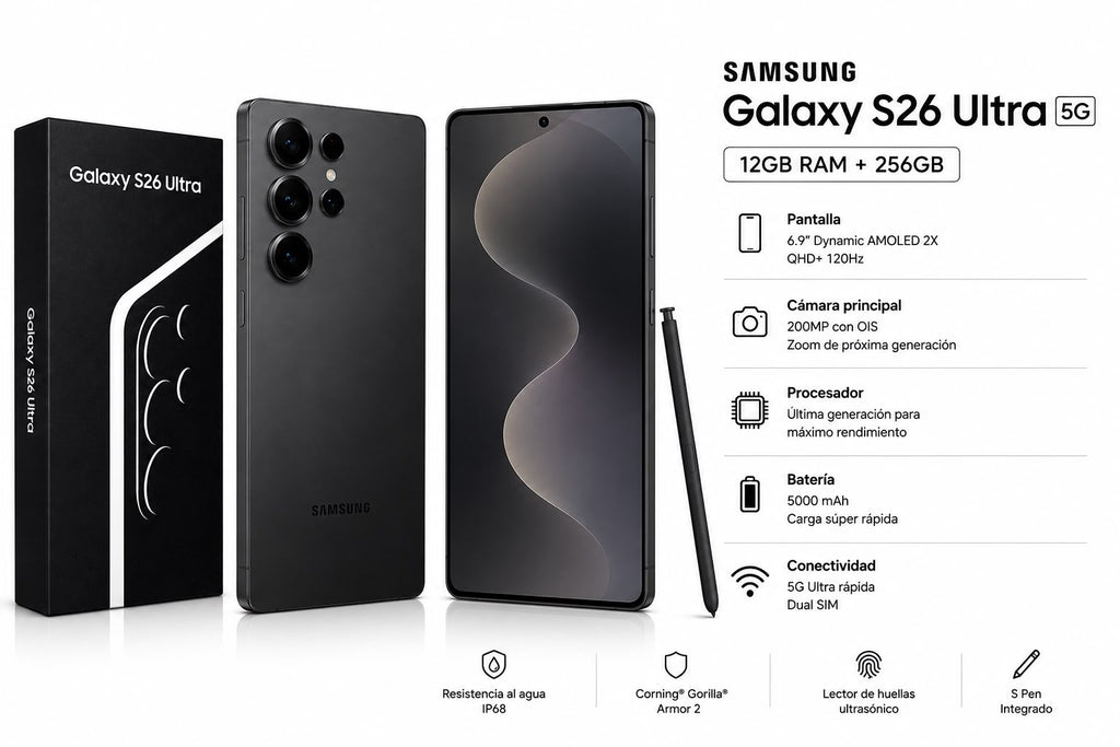Samsung Galaxy S26 Ultra 5G – 12GB RAM / 256GB Black
