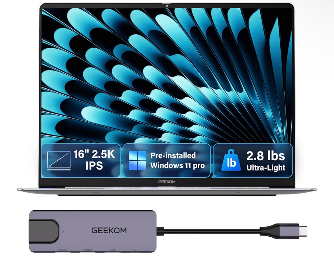 GEEKOM GeekBook X16 Pro 2.8 lbs Laptop