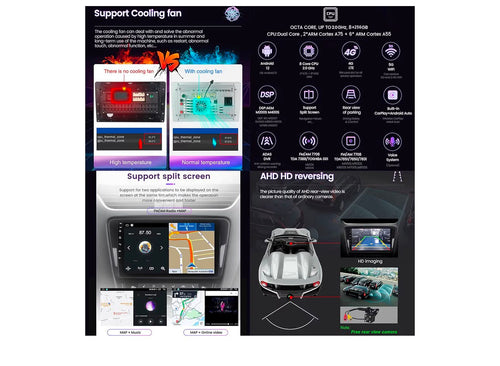 ADMLZQQ Para Geely Emgrand EC7 2009-2016 Radio estéreo para coche Car-Play Android